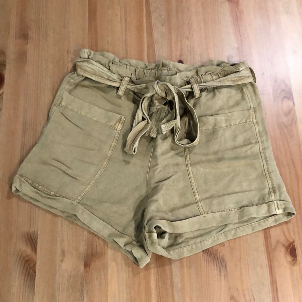 Paper Bag Style Lucky Brand Linen Blend Shorts